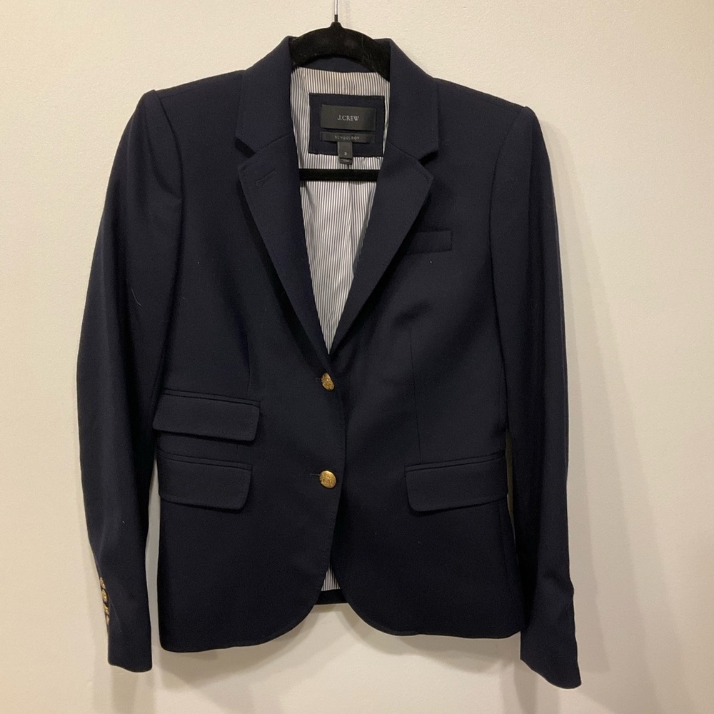 J.‎ Crew Schoolboy Navy Blue Suit Jacket Preppy Academia SZ 2